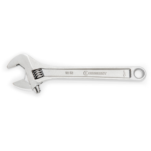 Adjustable Wrench, 12" L, 1-1/2" Max Width, Chrome Ottawa Fastener Supply