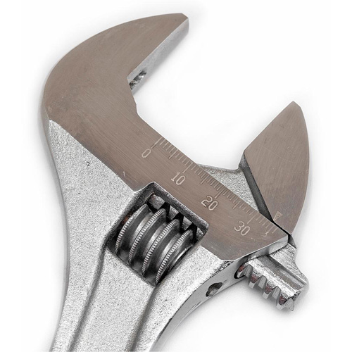 Adjustable Wrench - Boxed, 10" L, 1-5/16"/34 mm Max Width, Chrome Ottawa Fastener Supply