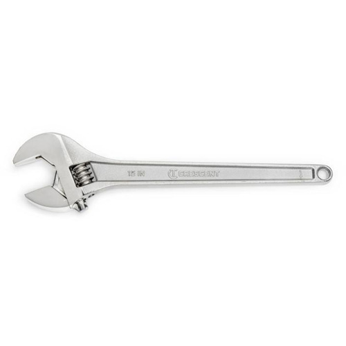 Adjustable Wrench, 15" L, 1-11/16" Max Width, Chrome Ottawa Fastener Supply