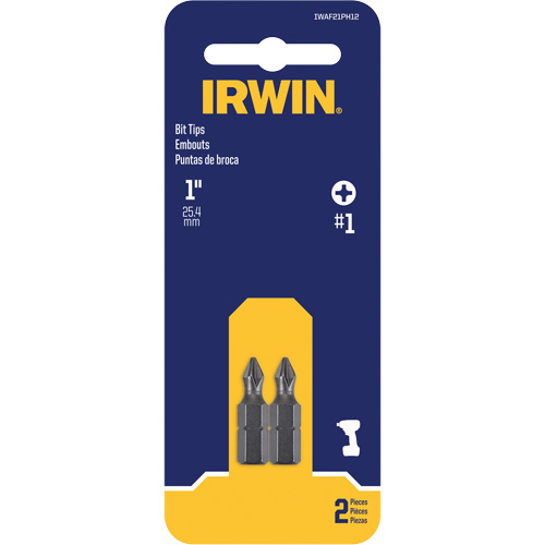 Embouts de tournevis &agrave; ins&eacute;rer, Phillips, #1, Prise 1/4" Ottawa Fastener Supply