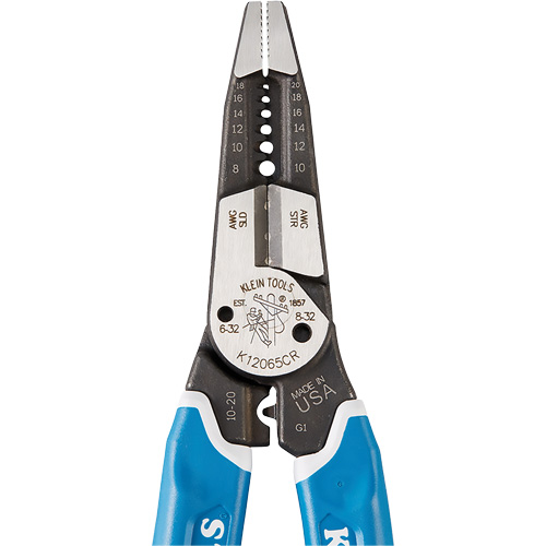 Klein-Kurve&reg; Heavy-Duty Wire Stripper, Cutter & Crimper Multi-Tool, 8-1/4" L, 8 - 20 AWG Ottawa Fastener Supply