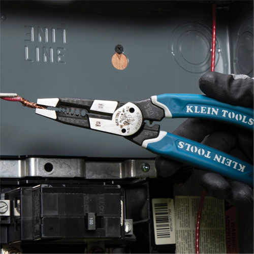 Klein-Kurve&reg; Heavy-Duty Wire Stripper, Cutter & Crimper Multi-Tool, 8-1/4" L, 8 - 20 AWG Ottawa Fastener Supply