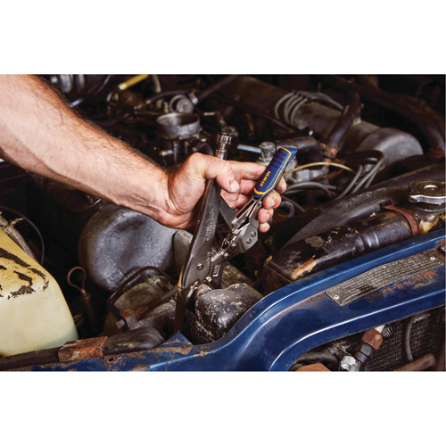 Pince-&eacute;tau avec coupe-fil Vise-Grip Fast Release 10WR, Longueur 10", M&acirc;choire courb&eacute;e Ottawa Fastener Supply