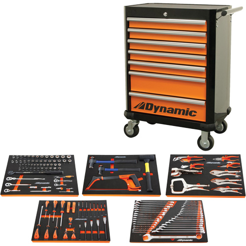 Ensemble d'outils pour m&eacute;canicien automobile avec armoire roulante, 125 morcea Ottawa Fastener Supply