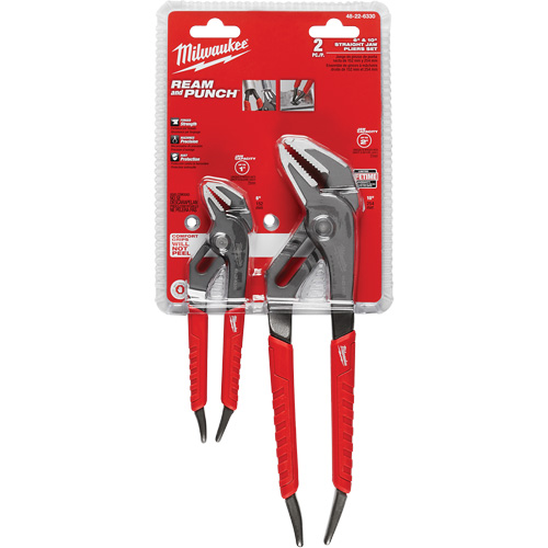 Jeu de pinces &agrave; m&acirc;choires droites 6" et 10" &agrave; prise Comfort Grip, 2 Morceaux Ottawa Fastener Supply