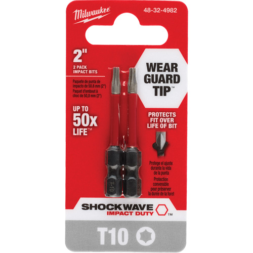 Embout de tournevis Shockwave Impact Duty, Torx, T-10, Prise 1/4" Ottawa Fastener Supply
