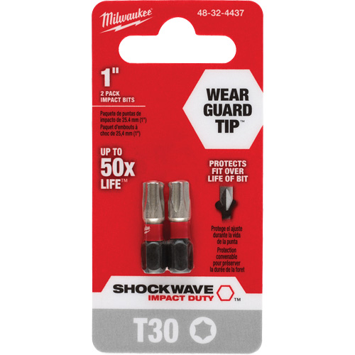 Embout de tournevis Shockwave Impact Duty, Torx, T-30, Prise 1/4" Ottawa Fastener Supply