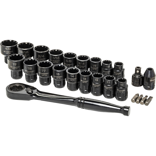 Mechanic's Tool Set, 25 Pcs, 3/8" Drive Size Ottawa Fastener Supply