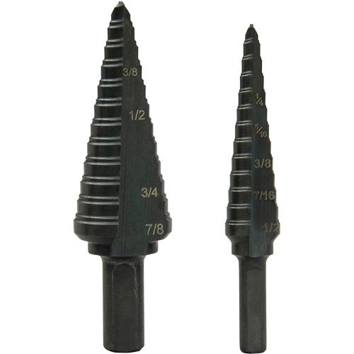 Step Bit Set, 1/8"/3/16" - 1/2"/7/8"  Ottawa Fastener Supply