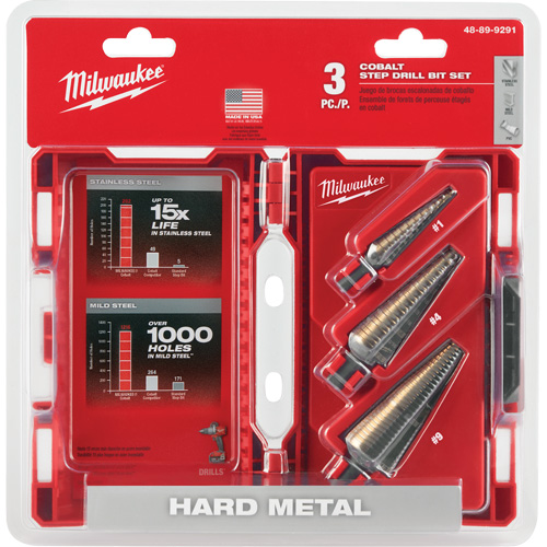 Jeu de forets &eacute;tag&eacute;s, 3 morceaux, Acier rapide au cobalt Ottawa Fastener Supply