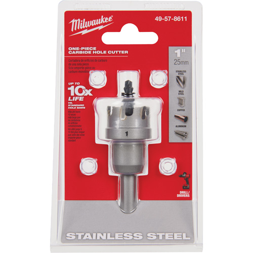 Scies-cloches au carbure monobloc, 1", Profondeur de la coupe de 3/16" Ottawa Fastener Supply