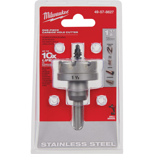 One-Piece Carbide Hole Cutters, 1-1/2", 3/16" Depth of Cut Ottawa Fastener Supply