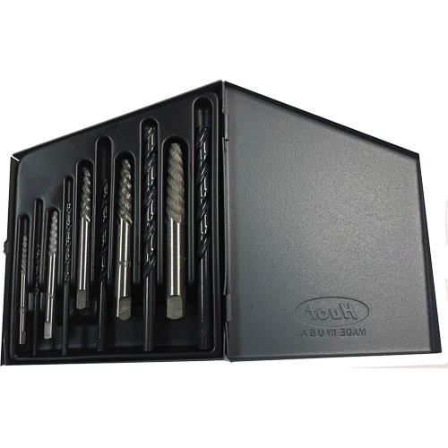 Jeu d'extracteurs de vis Drillco avec forets, Carbure, 10 Morcea Ottawa Fastener Supply