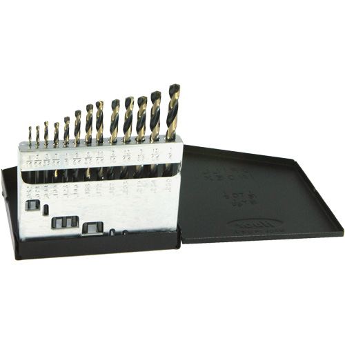 Jeu de forets m&eacute;triques courts DRILLCO, 13 morceaux, Acier rapide Ottawa Fastener Supply