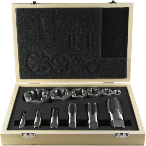 Drillco&reg; Pipe Tap Set, 12 Pieces Ottawa Fastener Supply