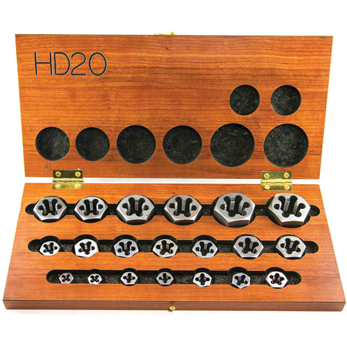 Drillco&reg; Hex Threading Die Set, 20 Pieces Ottawa Fastener Supply
