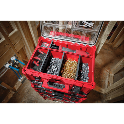 Packout Deep Organizer, 15-1/5" x 19-7/10" x 7", Red Ottawa Fastener Supply