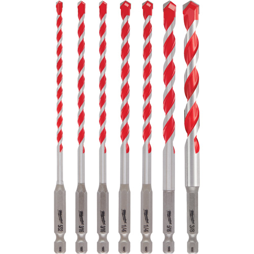 Jeu de forets pour perceuse &agrave; percussion Shockwave, 7 morceaux, Carbure Ottawa Fastener Supply