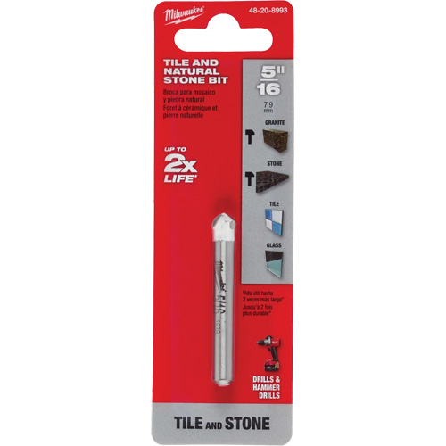 Foret pour la pierre naturelle, 5/16", Carbure Ottawa Fastener Supply
