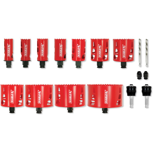 Plumber's Bi-Metal Hole Saw Set, 17 Pieces Ottawa Fastener Supply