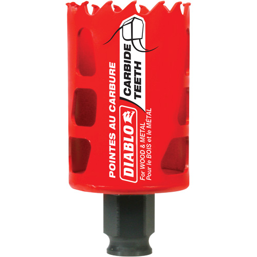 Wood & Metal Hole Saw, 1-3/4", 2-3/8" Depth of Cut, Carbide Ottawa Fastener Supply