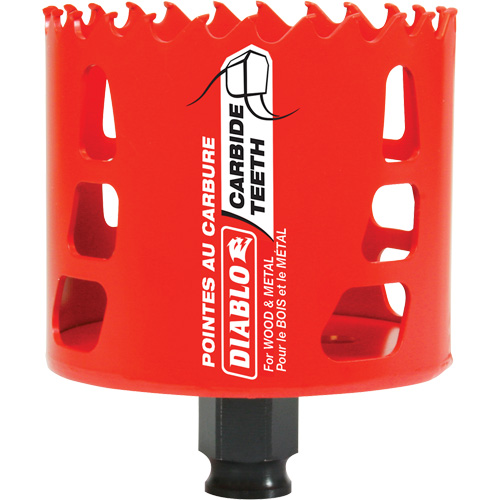 Scie cloche pour bois et m&eacute;tal, 3", Profondeur de la coupe 2-3/8", Carbure Ottawa Fastener Supply