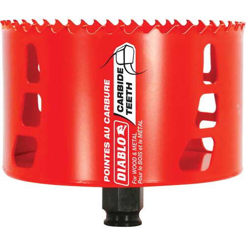 Scie cloche pour bois et m&eacute;tal, 4-1/4", Profondeur de la coupe 2-3/8", Carbure Ottawa Fastener Supply