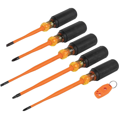 Slim-Tip Insulated Screwdriver Set, 1000 V, 6 Pcs Ottawa Fastener Supply