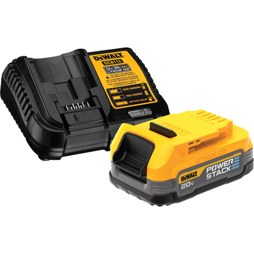 Max* Powerstack Compact Battery Kit & Charger, Lithium-Ion, 20 V, 1.7 A Ottawa Fastener Supply