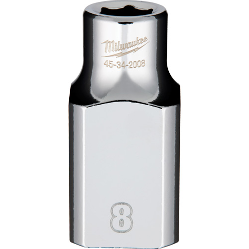 Douille m&eacute;trique avec c&ocirc;t&eacute;s Four Flats, 8 mm, Prise 1/2", 6 pans Ottawa Fastener Supply