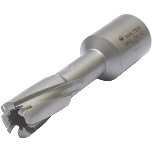 Core Cut Annular Cutter with Weldon Shank, 12 mm Diameter, Carbide, 30 mm Depth of Cut, 3/4" Shank Ottawa Fastener Supply