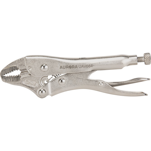 Locking Pliers with Wire Cutter, 5" Length, Curved Jaw Ottawa Fastener Supply