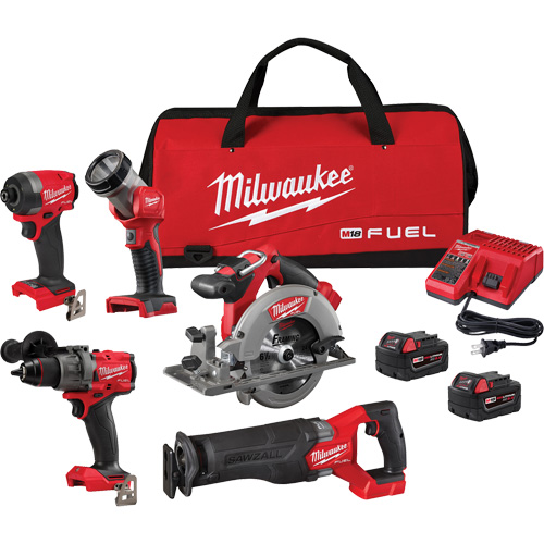 Jeu de 5 outils combin&eacute;s M18 Fuel, Lithium-ion, 18 V Ottawa Fastener Supply