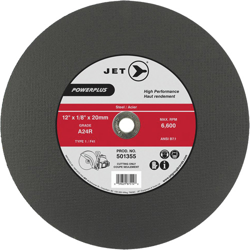Meule &agrave; tronçonner PowerPlus A24R, 14" x 1/8", Arbre de 20 mm, Type 1, 5500 Tr/min Ottawa Fastener Supply
