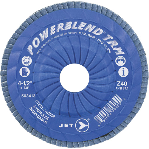 Disque &agrave; feuillets PowerBlend ajustable, 5" x 7/8", Type 29, Grain Z40, Alumine de zirconium Ottawa Fastener Supply