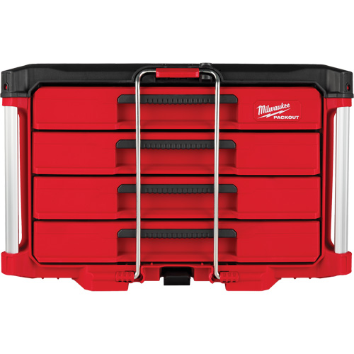 PackOut 4-Drawer Tool Box, 16-3/10" x 22-1/5" x 14-3/10", Red Ottawa Fastener Supply