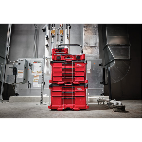 PackOut 4-Drawer Tool Box, 16-3/10" x 22-1/5" x 14-3/10", Red Ottawa Fastener Supply