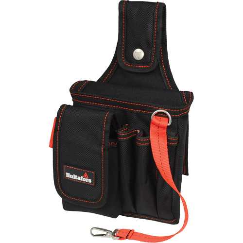 Small Technician's Pouch, Ballistic Polyester, Black/Red Ottawa Fastener Supply