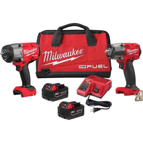 Milwaukee M18 Fuel 1/2" HTIW & 3/8" MTIW Automotive Combo Kit, Lithium