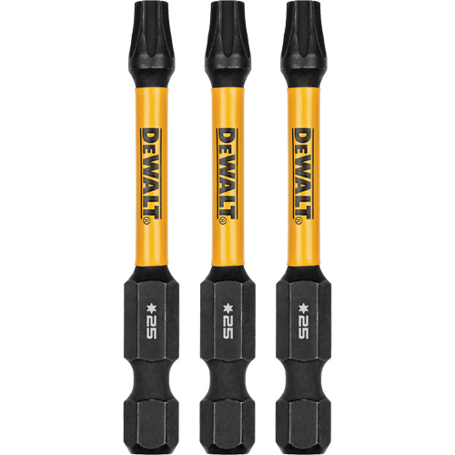 3-Piece FLEXTORQ&reg; Impact Screwdriving Bits, Torx, T-25, 1/4" Drive Ottawa Fastener Supply