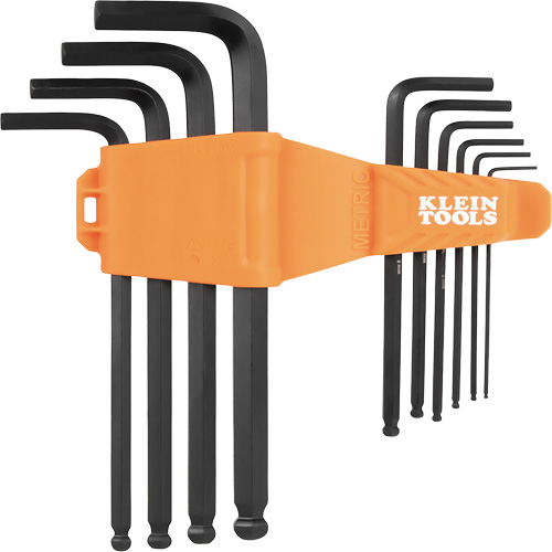 L-Style Long Ball-End Hex Key Set, 10 Pcs., Metric Ottawa Fastener Supply
