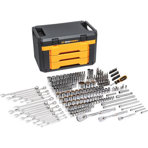 12-Point Mechanics Tool Set in 3 Drawer Storage Box Ottawa Fastener Supply