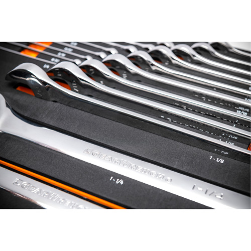 12-Point Long Pattern Combination SAE Wrench Set in Foam Storage Tray, Open-Ended, 19 Pieces, Imperial Ottawa Fastener Supply