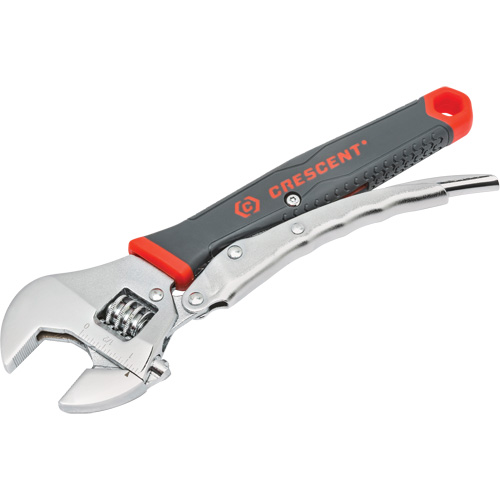 Locking Adjustable Dual Material Wrench, 10" L, 2-18/25" Max Width, Chrome/Polished Ottawa Fastener Supply