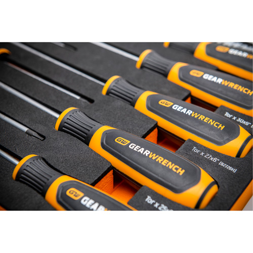 Torx&reg; Dual Material Screwdriver Set in Foam Storage Tray, 10 Pcs. Ottawa Fastener Supply