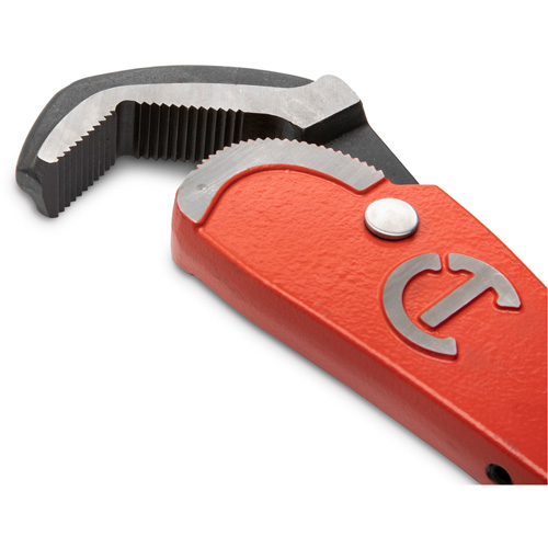 Cl&eacute; pour tuyau en acier auto-ajustable, Cap des m&acirc;choires 2-1/2", Longueur 16", Fini Rev&ecirc;tement en poudre, Prise Non-ergonomique Ottawa Fastener Supply