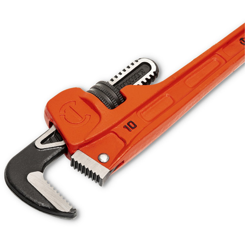 SLIM JAW Pipe Wrench, 1-9/10" Jaw Capacity, 10" Long, Powder Coated Finish, Non-Ergonomic Handle Ottawa Fastener Supply