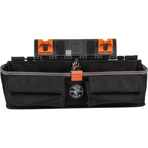 Module pour grande poche avec crochet en S Bucket Work Centre, Nylon, 3 pochettes, Noir/Orange Ottawa Fastener Supply