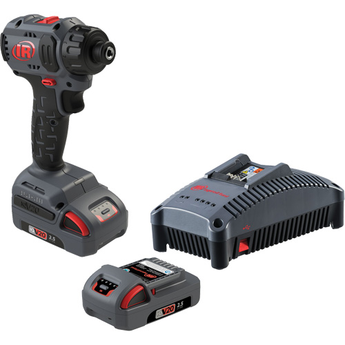 Cordless Compact Screwdriver Kit, 1/4", 37 ft-lbs Max. Torque, 20 V, Lithium-Ion Ottawa Fastener Supply