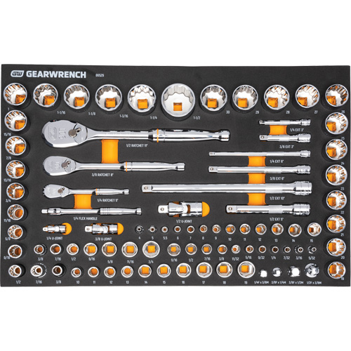 Mechanics Tool Set in Modular Foam Trays with Storage Unit, 194 Pieces Ottawa Fastener Supply